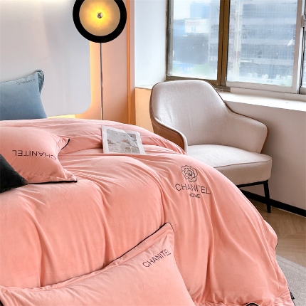 91家纺网 家纺一手货源 找家纺 （总）2024奥裕新款婴儿绒牛奶绒四件套赫曼系列