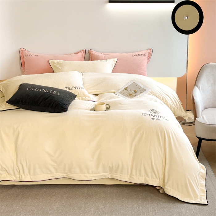 91家纺网 家纺一手货源 找家纺 （总）2024奥裕新款婴儿绒牛奶绒四件套赫曼系列