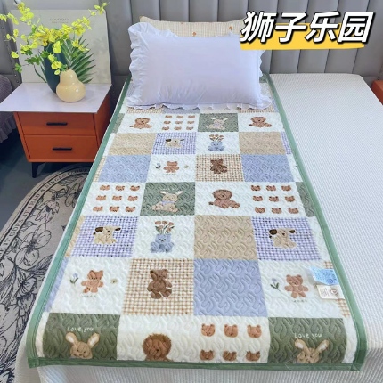 91家纺网 家纺一手货源 找家纺 加绒单人床盖90*200 牛奶绒学生床盖床垫宝宝绒单人床盖宿舍床单