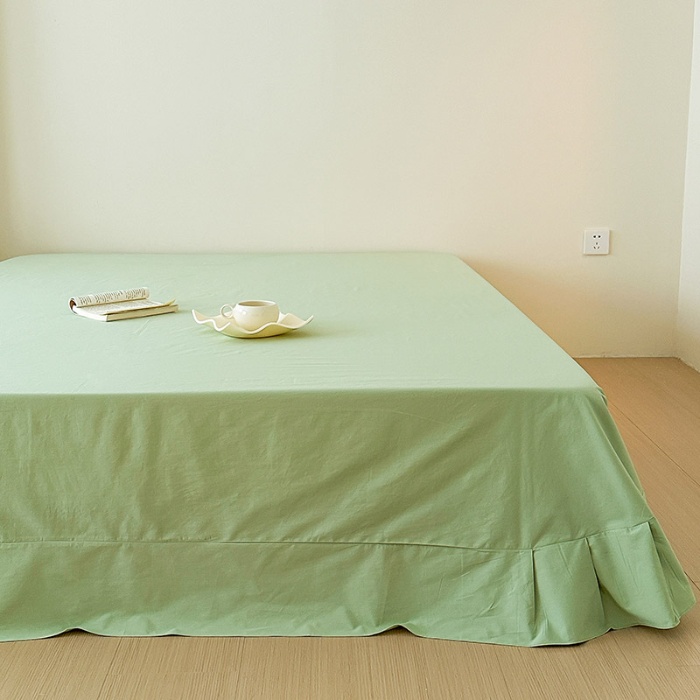 91家纺网 家纺一手货源 找家纺 （总）绒梦里 2025新款A类全棉水洗棉贴布绣韩版花边四件套公主风床上用品套件