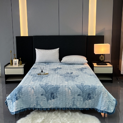 91家纺网 家纺一手货源 找家纺 （总）有品 2025年牛奶绒花边5D跑量款夹棉床盖