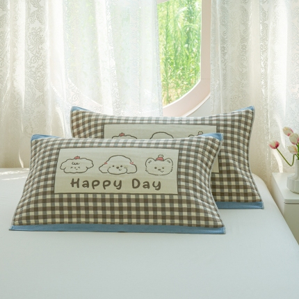 91家纺网 家纺一手货源 找家纺 （总）棠薇家纺 2025新款A类加厚八层纯棉纱布小清新枕巾