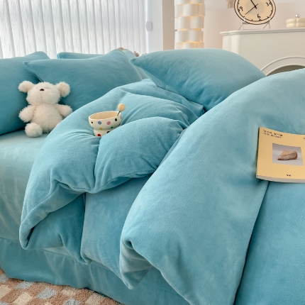 91家纺网 家纺一手货源 找家纺 （总）言熙居 2024直播新款230克8一9斤牛奶绒四件套