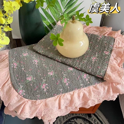 91家纺网 家纺一手货源 找家纺 （总）大大法式花边纯棉床盖 加大花边水洗纯棉床盖230*260