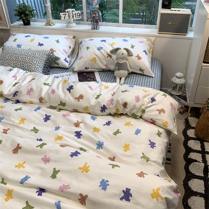 91家纺网 家纺一手货源 找家纺 【91特价】田野 13372全棉四件套（库存商品，不退不换，谨慎下单）