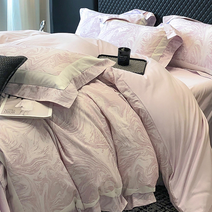 91家纺网 家纺一手货源 找家纺 秋冬加厚新款超柔超细旦长绒棉磨毛四件套100%纯棉全棉被套 豆沙紫-长绒棉磨毛