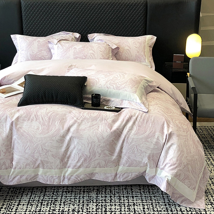 91家纺网 家纺一手货源 找家纺 秋冬加厚新款超柔超细旦长绒棉磨毛四件套100%纯棉全棉被套 豆沙紫-长绒棉磨毛