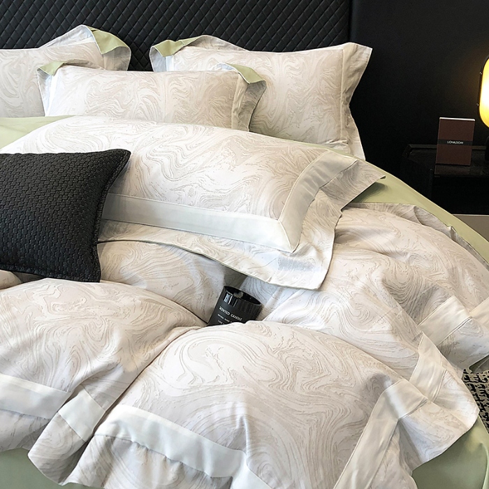 91家纺网 家纺一手货源 找家纺 秋冬加厚新款超柔超细旦长绒棉磨毛四件套100%纯棉全棉被套 抹茶绿-长绒棉磨毛