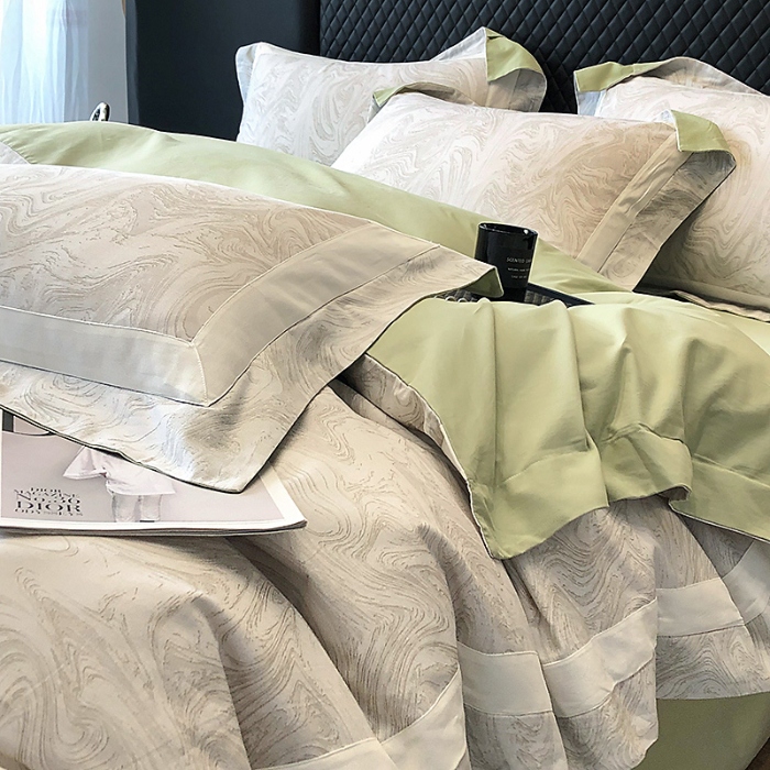 91家纺网 家纺一手货源 找家纺 秋冬加厚新款超柔超细旦长绒棉磨毛四件套100%纯棉全棉被套 抹茶绿-长绒棉磨毛
