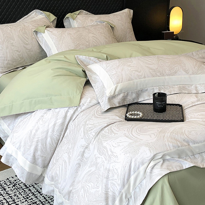 91家纺网 家纺一手货源 找家纺 秋冬加厚新款超柔超细旦长绒棉磨毛四件套100%纯棉全棉被套 抹茶绿-长绒棉磨毛