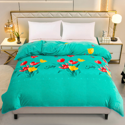 91家纺网 家纺一手货源 找家纺 （总）绒品荟家纺 2025新款加厚牛奶绒单被套金貂绒法莱绒冬季法兰绒高克重被罩