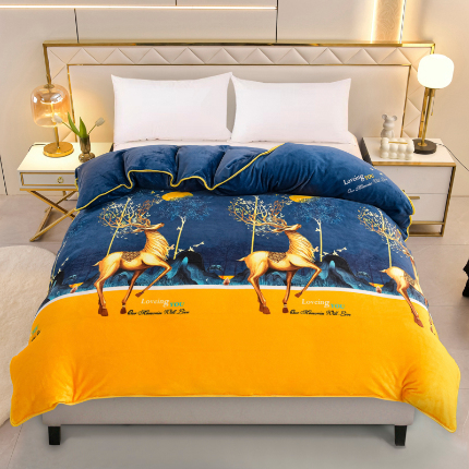 91家纺网 家纺一手货源 找家纺 （总）绒品荟家纺 2025新款加厚牛奶绒单被套金貂绒法莱绒冬季法兰绒高克重被罩