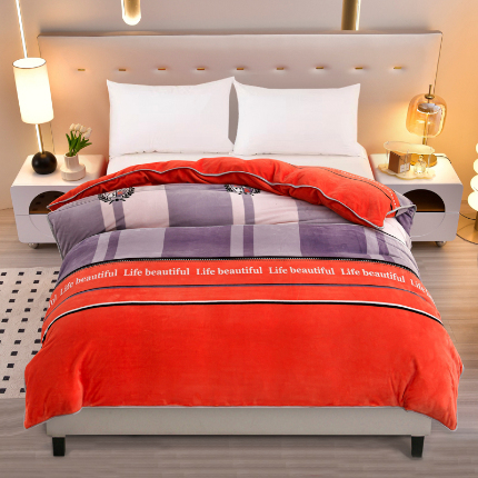 91家纺网 家纺一手货源 找家纺 （总）绒品荟家纺 2025新款加厚牛奶绒单被套金貂绒法莱绒冬季法兰绒高克重被罩