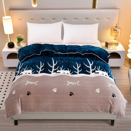 91家纺网 家纺一手货源 找家纺 （总）绒品荟家纺 2025新款加厚牛奶绒单被套金貂绒法莱绒冬季法兰绒高克重被罩