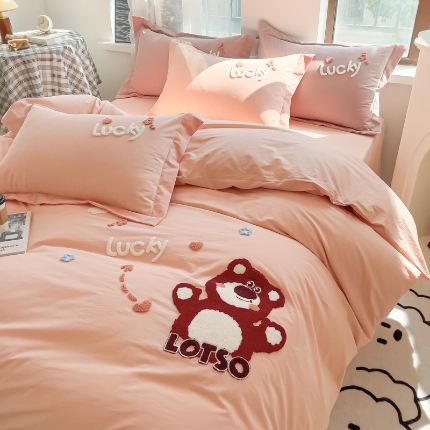 91家纺网 家纺一手货源 找家纺 2025新款直播爆款全新全棉毛巾绣四件套