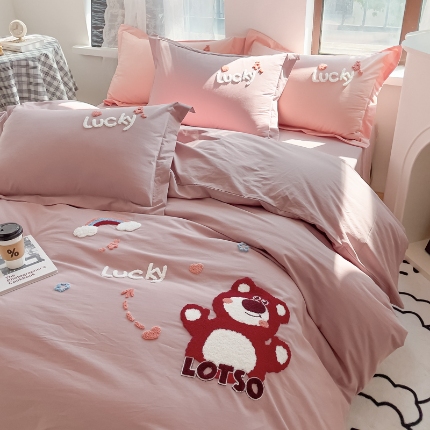 91家纺网 家纺一手货源 找家纺 2025新款直播爆款全新全棉毛巾绣四件套