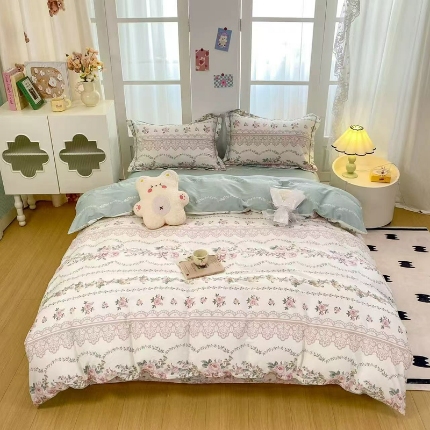 91家纺网 家纺一手货源 找家纺 （总）凌鼎 2025新款13070全棉印花款四件套