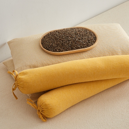 91家纺网 家纺一手货源 找家纺 （总）乐可 2024新款全棉条纹荞麦组合牵引枕 枕头枕芯