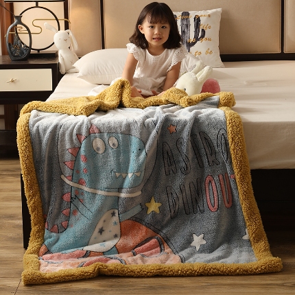 91家纺网 家纺一手货源 找家纺 （总）可爱卡通牛奶绒毛毯加厚空调盖毯珊瑚绒沙发毯子午睡毯儿童宿舍