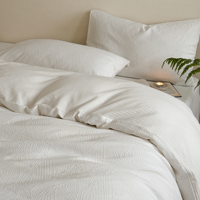 91家纺网 家纺一手货源 找家纺 （总）梦享生活家居 2024新款全棉三层提花肌理纹系列四件套