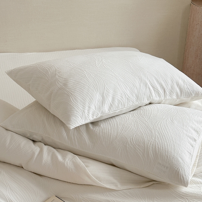 91家纺网 家纺一手货源 找家纺 （总）梦享生活家居 2024新款全棉三层提花肌理纹系列四件套