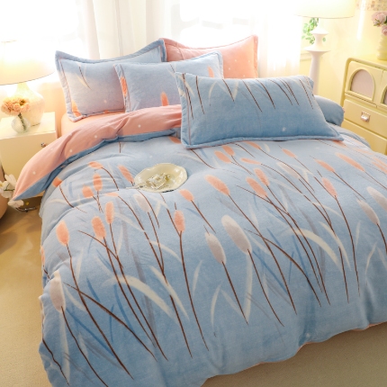 91家纺网 家纺一手货源 找家纺 （总）简如 2025新款冰岛臻绵绒印花系列单被套牛奶绒单被套