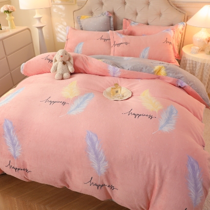 91家纺网 家纺一手货源 找家纺 （总）简如 2025新款冰岛臻绵绒印花系列单被套牛奶绒单被套