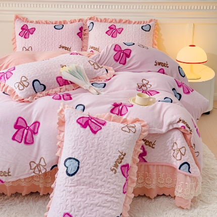 91家纺网 家纺一手货源 找家纺 (总) 铠畅 2025新款加厚牛奶绒床盖四件套