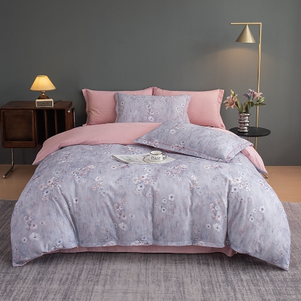 91家纺网 家纺一手货源 找家纺 （总）2024新款全棉加厚长绒棉数码印花四件套