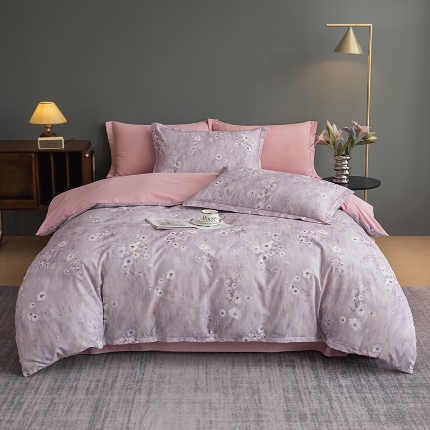 91家纺网 家纺一手货源 找家纺 （总）2024新款全棉加厚长绒棉数码印花四件套