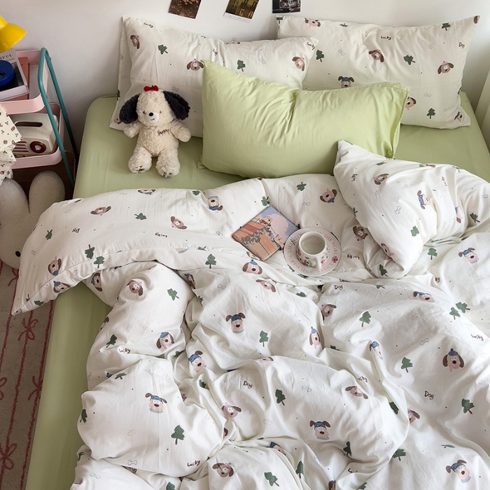 91家纺网 家纺一手货源 找家纺 （总）星巴k家纺 2024新款A类超柔水洗棉有氧棉印花四件套