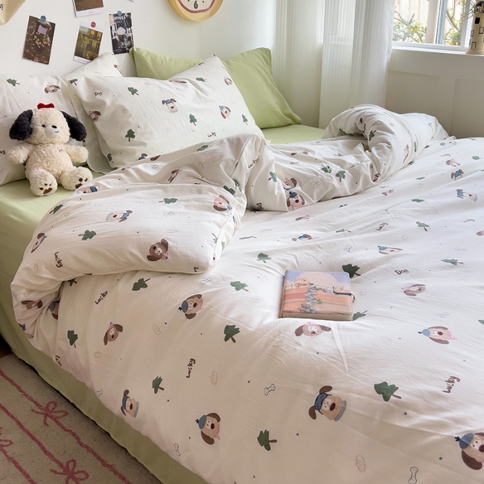 91家纺网 家纺一手货源 找家纺 （总）星巴k家纺 2024新款A类超柔水洗棉有氧棉印花四件套