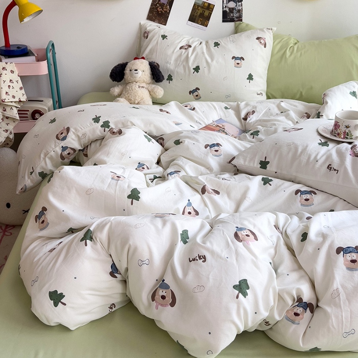 91家纺网 家纺一手货源 找家纺 （总）星巴k家纺 2024新款A类超柔水洗棉有氧棉印花四件套