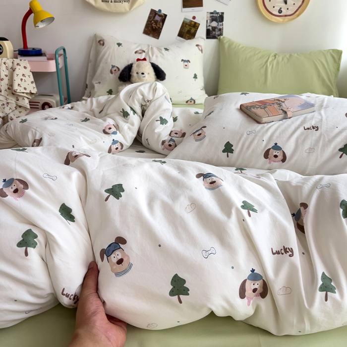 91家纺网 家纺一手货源 找家纺 （总）星巴k家纺 2024新款A类超柔水洗棉有氧棉印花四件套