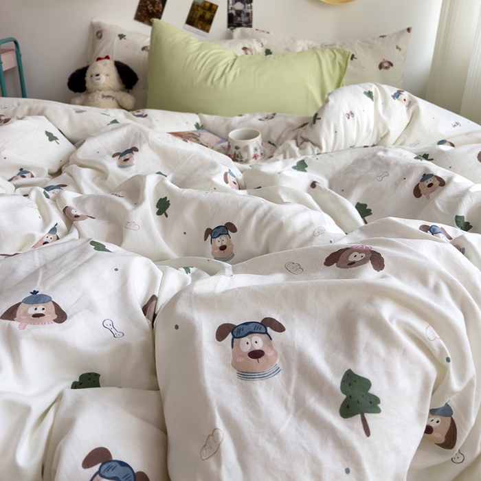 91家纺网 家纺一手货源 找家纺 （总）星巴k家纺 2024新款A类超柔水洗棉有氧棉印花四件套