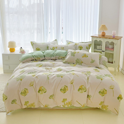 91家纺网 家纺一手货源 找家纺 （总）梦卓家纺 新款直播加厚植物羊绒四件套高克重磨毛跨境四件套 大量现货