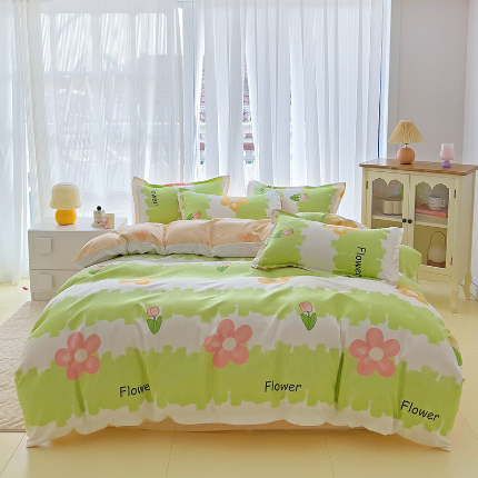 91家纺网 家纺一手货源 找家纺 梦卓家纺 2025新款直播加厚植物羊绒四件套高克重磨毛跨境四件套 大量现货小香风