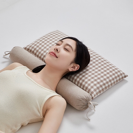 91家纺网 家纺一手货源 找家纺 （总）乐可 2024新款全棉荞麦组合牵引枕 枕头枕芯