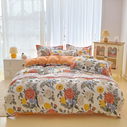 91家纺网 家纺一手货源 找家纺 （总）梦卓家纺 新款直播加厚植物羊绒四件套高克重磨毛跨境四件套 大量现货