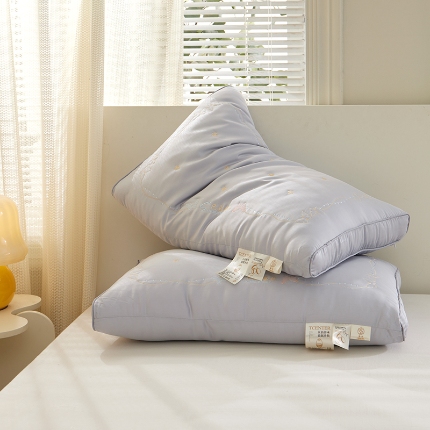 91家纺网 家纺一手货源 找家纺 （总）2024新款 全棉贡缎护颈巴马蚕丝枕头酒店枕芯