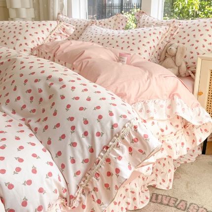 91家纺网 家纺一手货源 找家纺 （总）艾唯希家纺 2024新款韩式花边全棉四件套