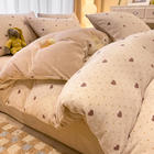 91家纺网 家纺一手货源 找家纺 二八年华 2024新款暖心系列高克重牛奶绒四件套 暖心-奶咖