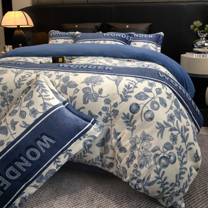 91家纺网 家纺一手货源 找家纺 （总）狂想家 2025新款轻奢风牛奶绒印花四件套