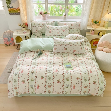 91家纺网 家纺一手货源 找家纺 （总）洺兰家居 2025新款13070全棉单被套