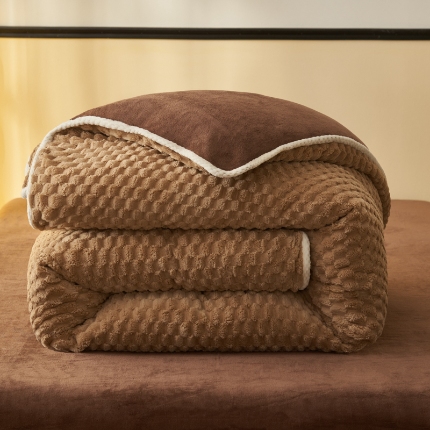 91家纺网 家纺一手货源 找家纺 （总）吾诺 2024 大豆豆绒可拆洗冬被二合一被子牛奶绒冬被被芯