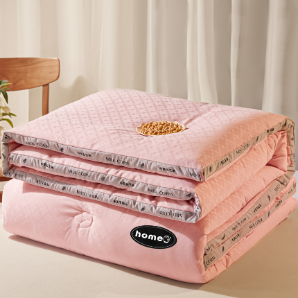 91家纺网 家纺一手货源 找家纺 帕拉美拉 2025新款提花玉米被被子被芯冬被春秋被（包检测） 简约生活 胭脂粉