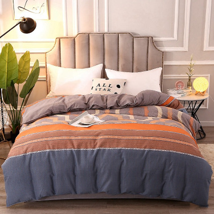 91家纺网 家纺一手货源 找家纺 （总）024新款典雅系·全棉活性磨毛被套 保暖加厚印花纯棉磨毛被套单品被套单被套被罩斜纹