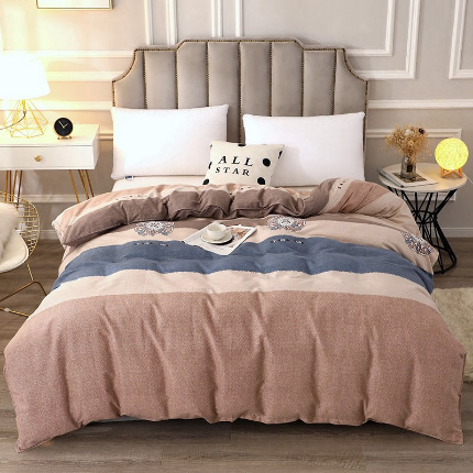 91家纺网 家纺一手货源 找家纺 （总）024新款典雅系·全棉活性磨毛被套 保暖加厚印花纯棉磨毛被套单品被套单被套被罩斜纹