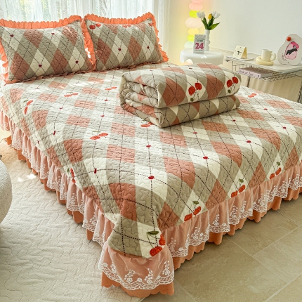 91家纺网 家纺一手货源 找家纺 （总）浩浩家纺 2025新款牛奶绒床盖四件套床上绒四件套