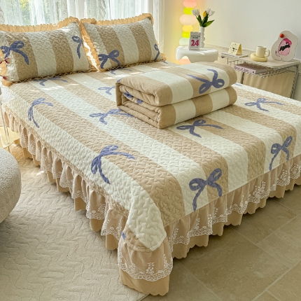 91家纺网 家纺一手货源 找家纺 （总）浩浩家纺 2025新款牛奶绒床盖四件套床上绒四件套